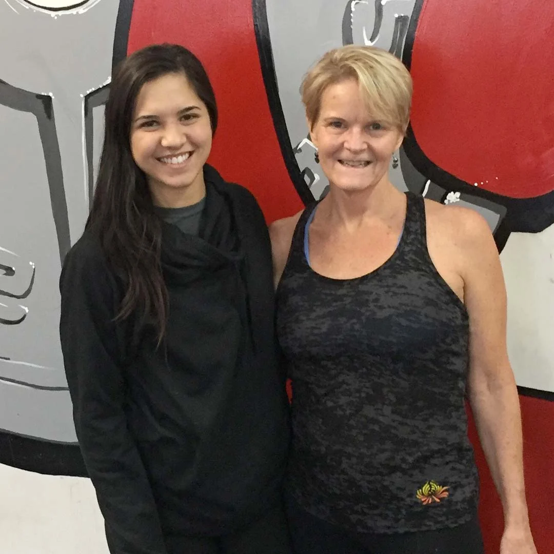 Athlete of the Month and her trainer