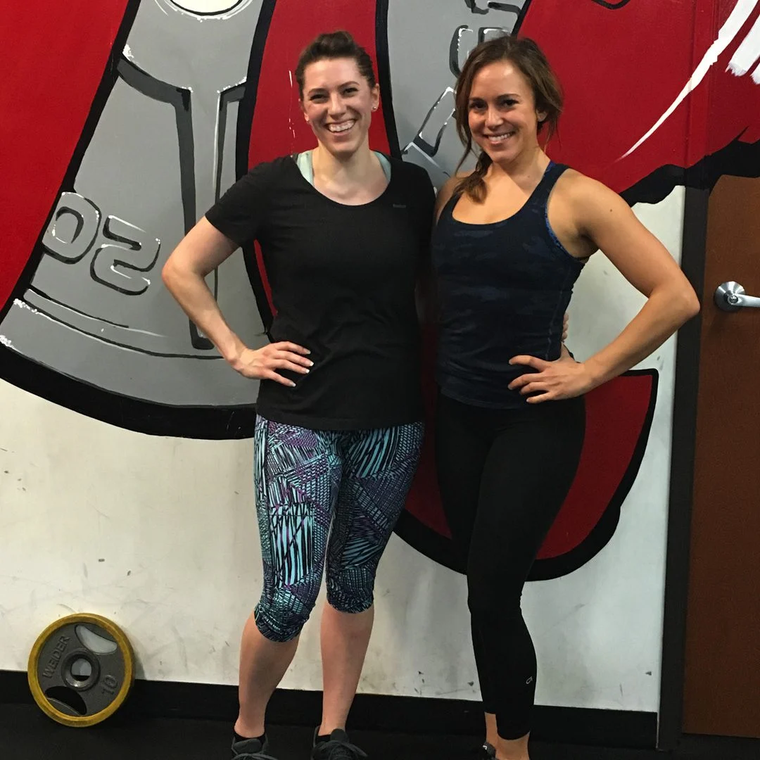 Athlete of the Month and her trainer