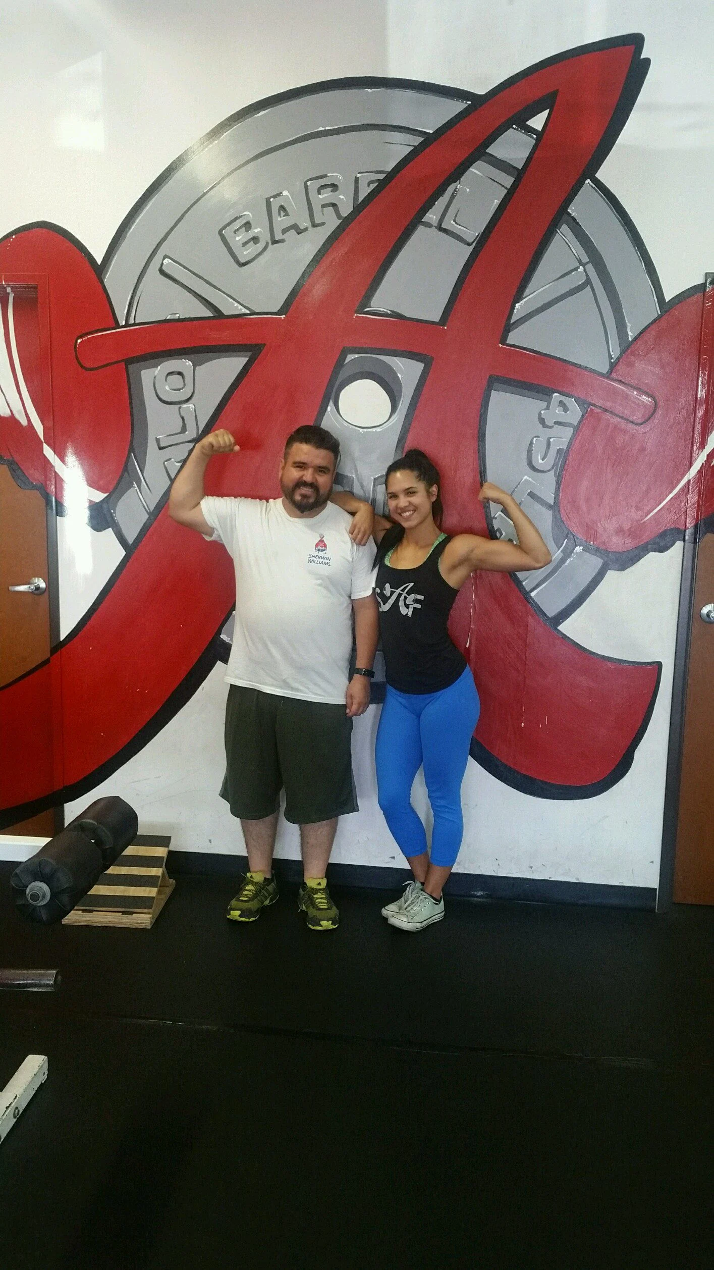 Athlete of the Month and his trainer