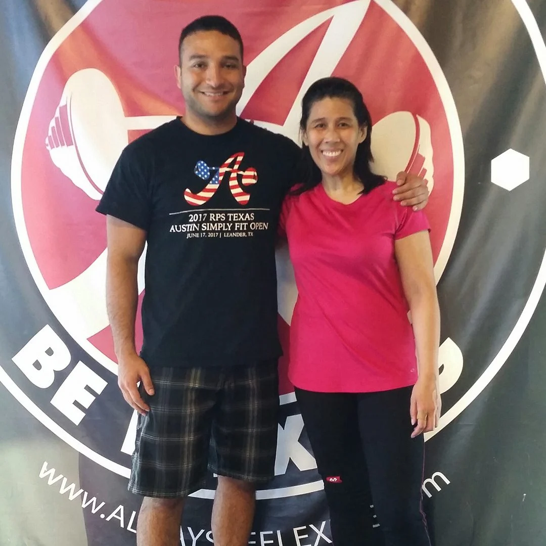 Athlete of the Month with her coach