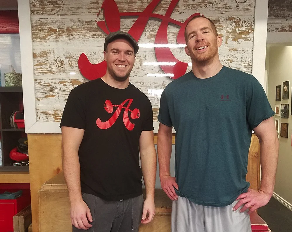 Athlete of the Month with his coach