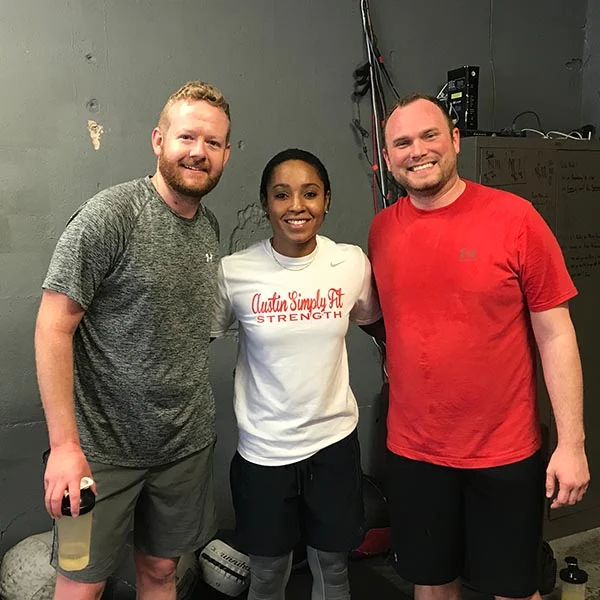Athletes of the Month with their coach