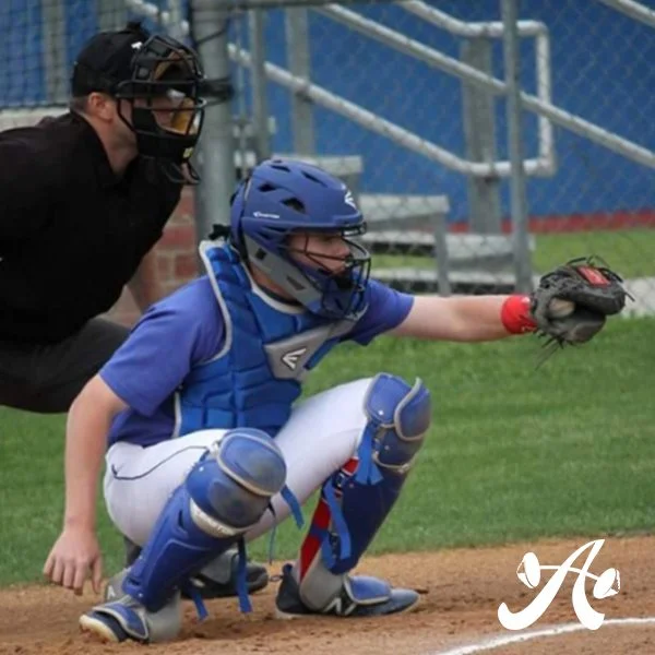 Athlete of the Month playing baseball