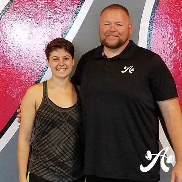 Athlete of the Month and coach