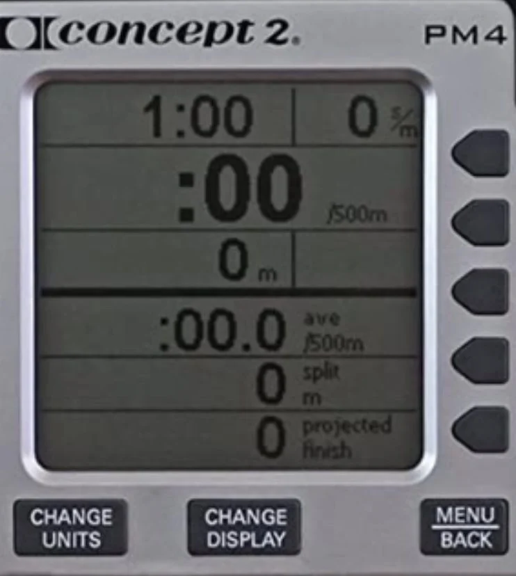 concept 2 time row screen