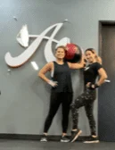 Vilita with client highlight