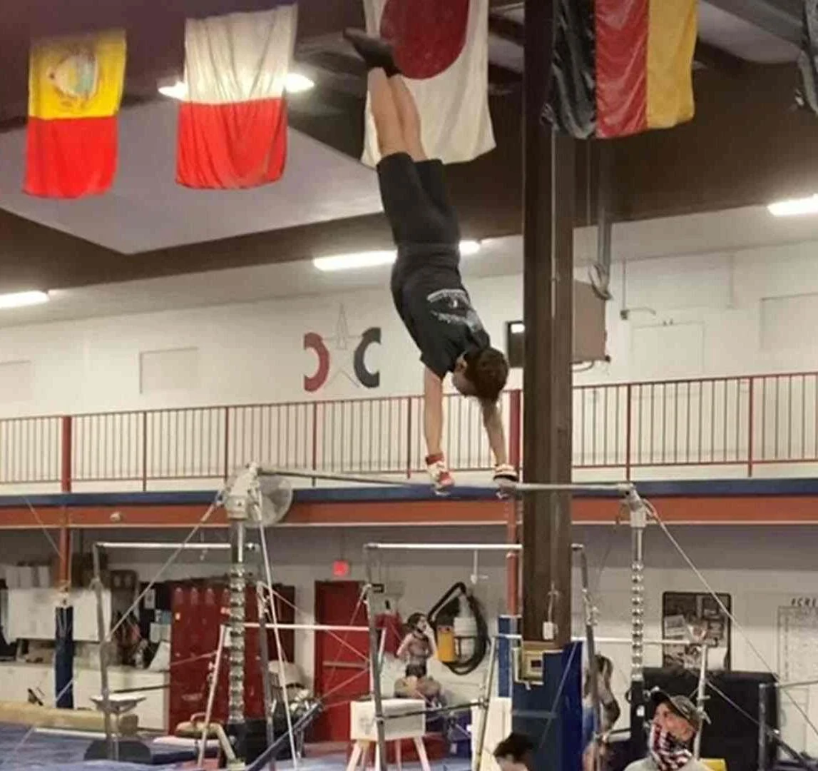 Asa on high bar