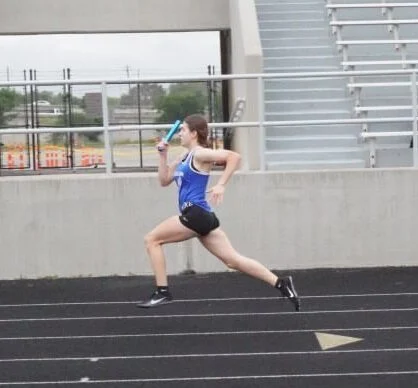 Sports performance highlight on the track