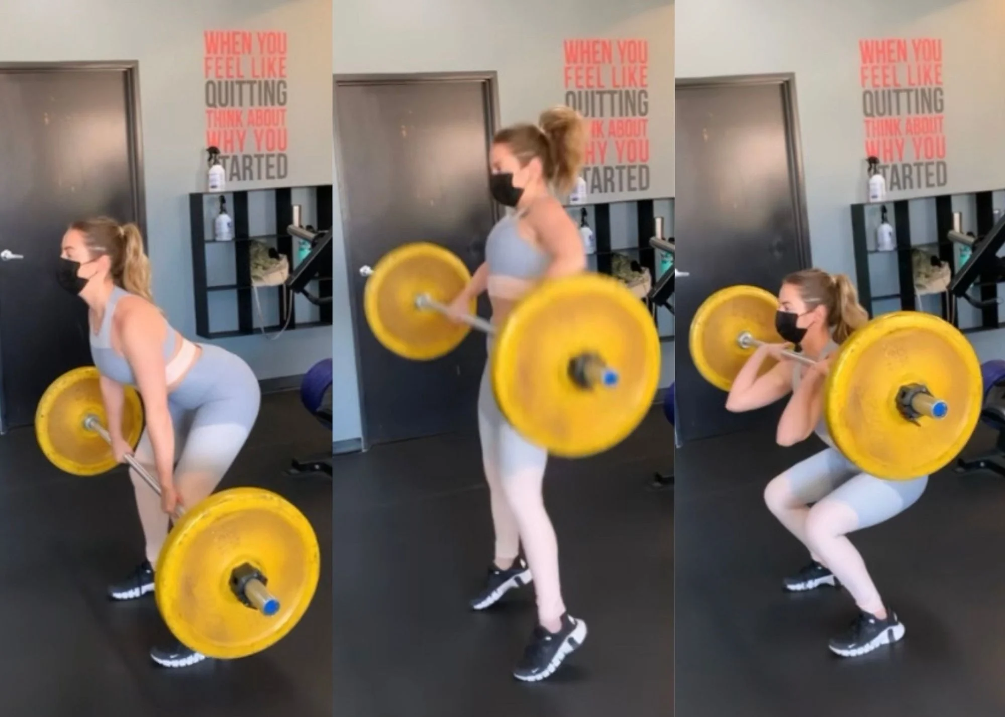 Client Highlight Brittany doing a power clean