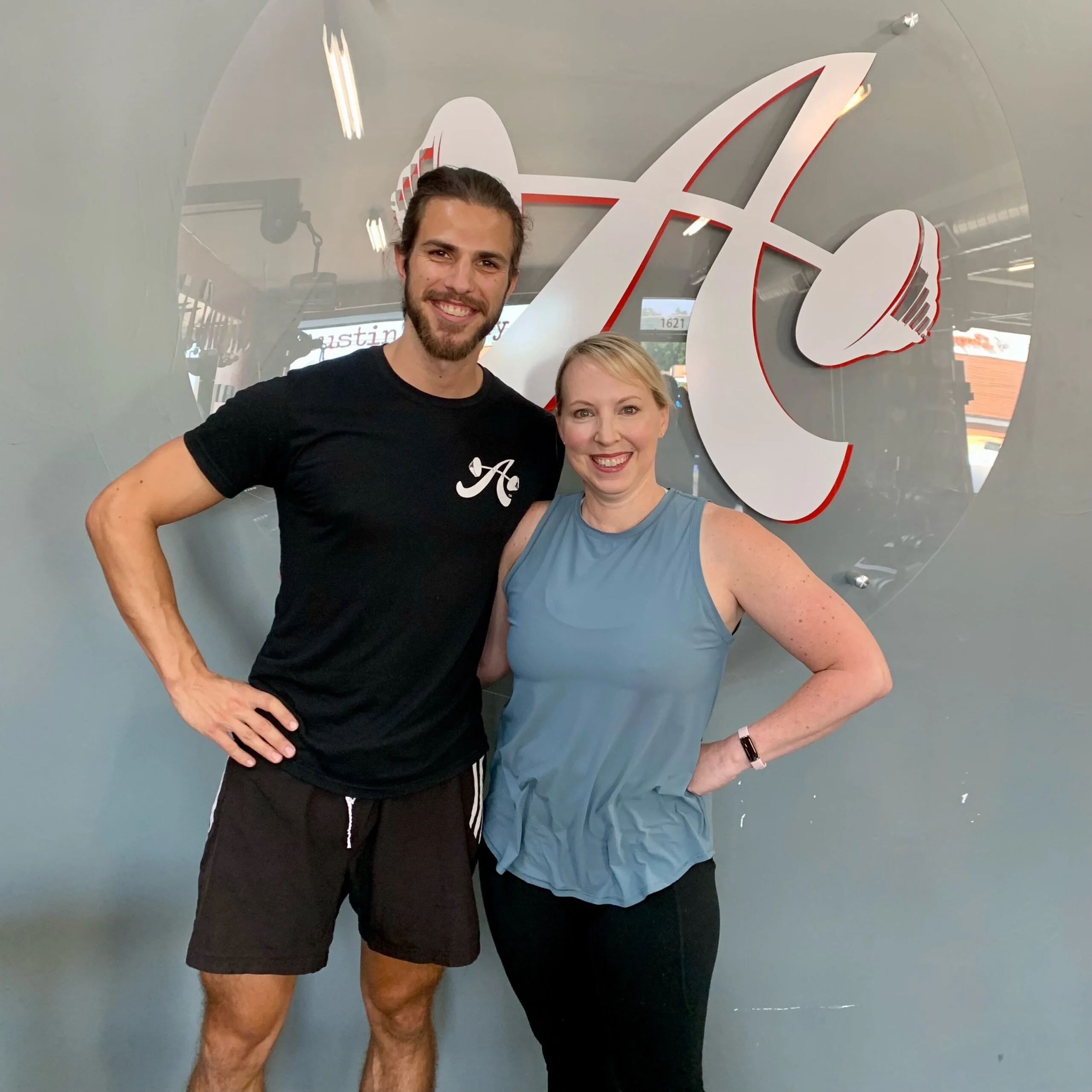 Client highlight Clare with her trainer