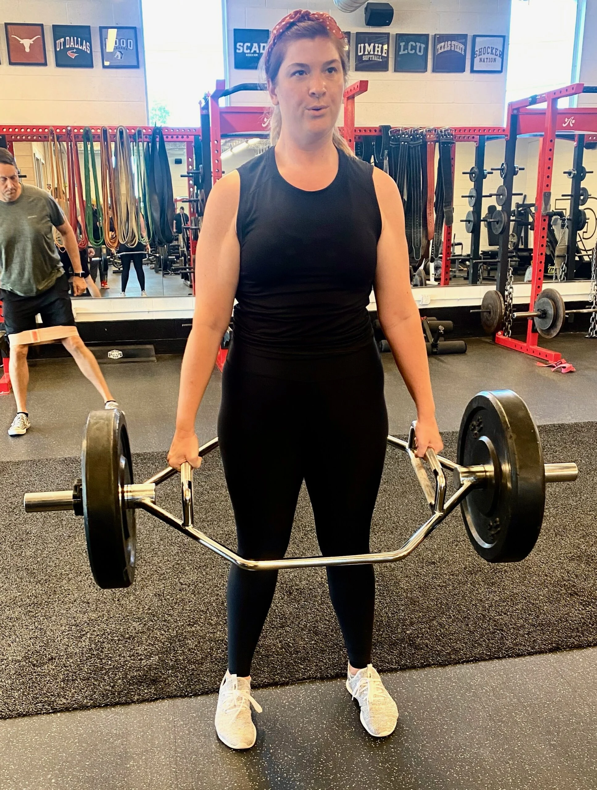 Client highlight doing a trap bar deadlift