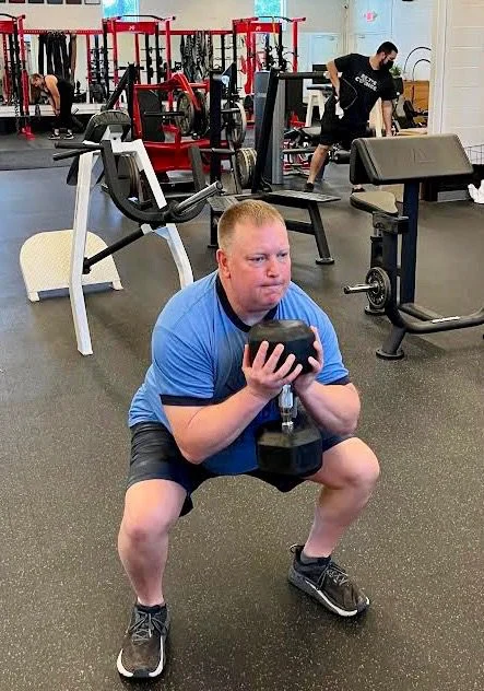 Client Highlight doing a goblet squat