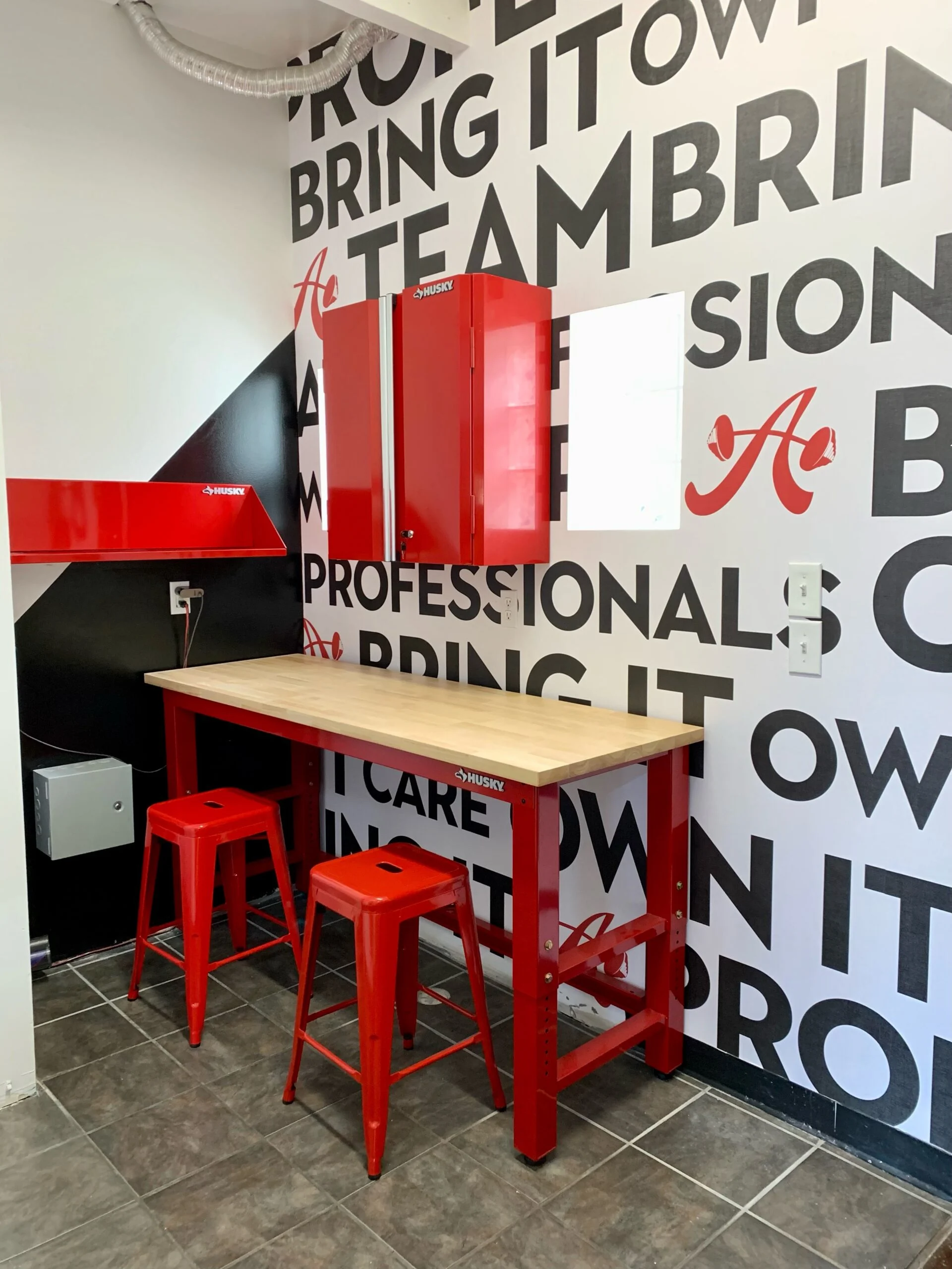 The trainer work area