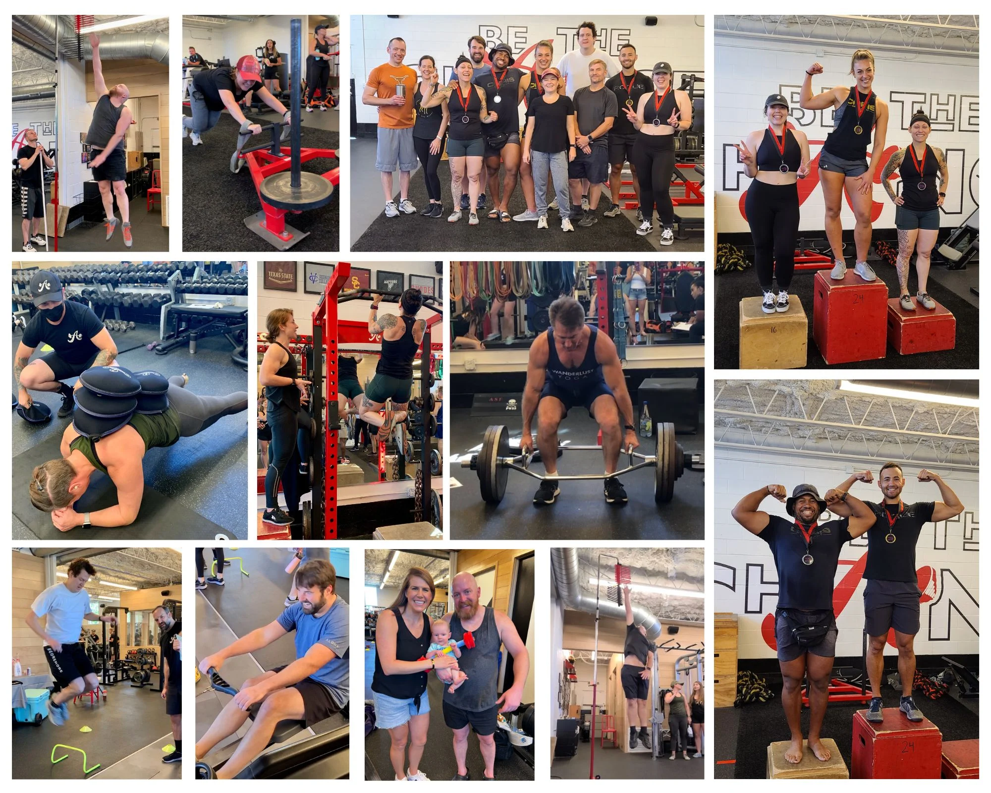 Collage of athletes competing in the Simply Fit Games