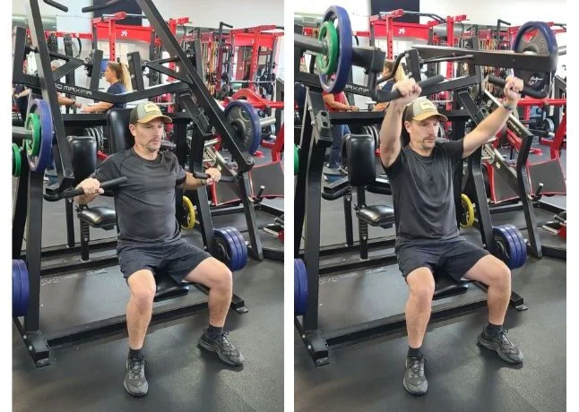 Ben doing a chest press