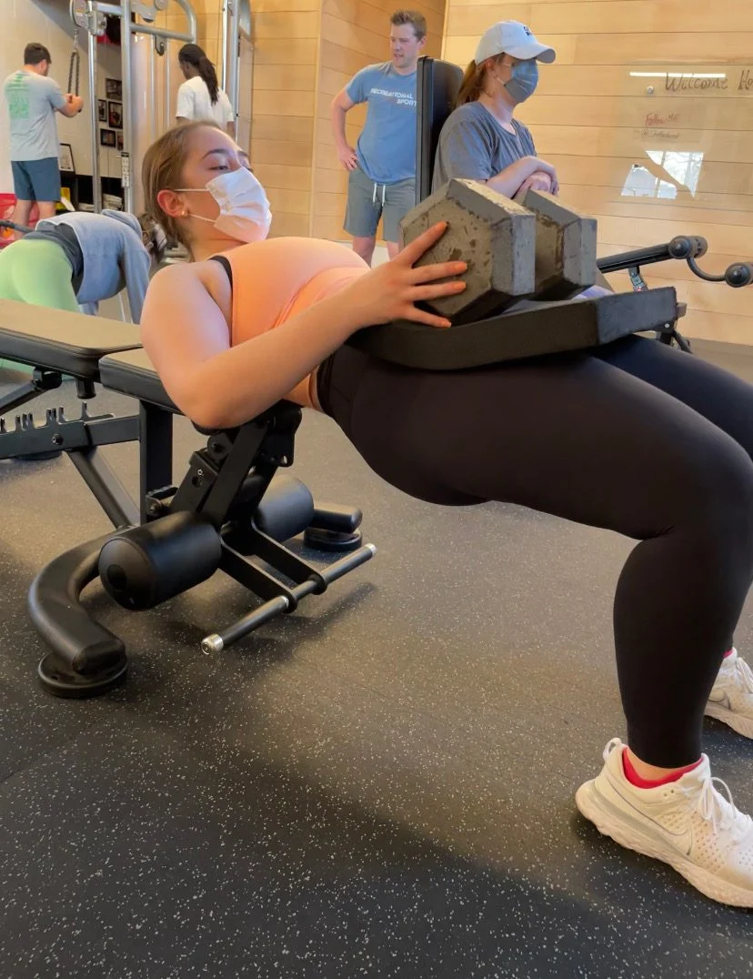 Client Highlight Delaney performing a bridge