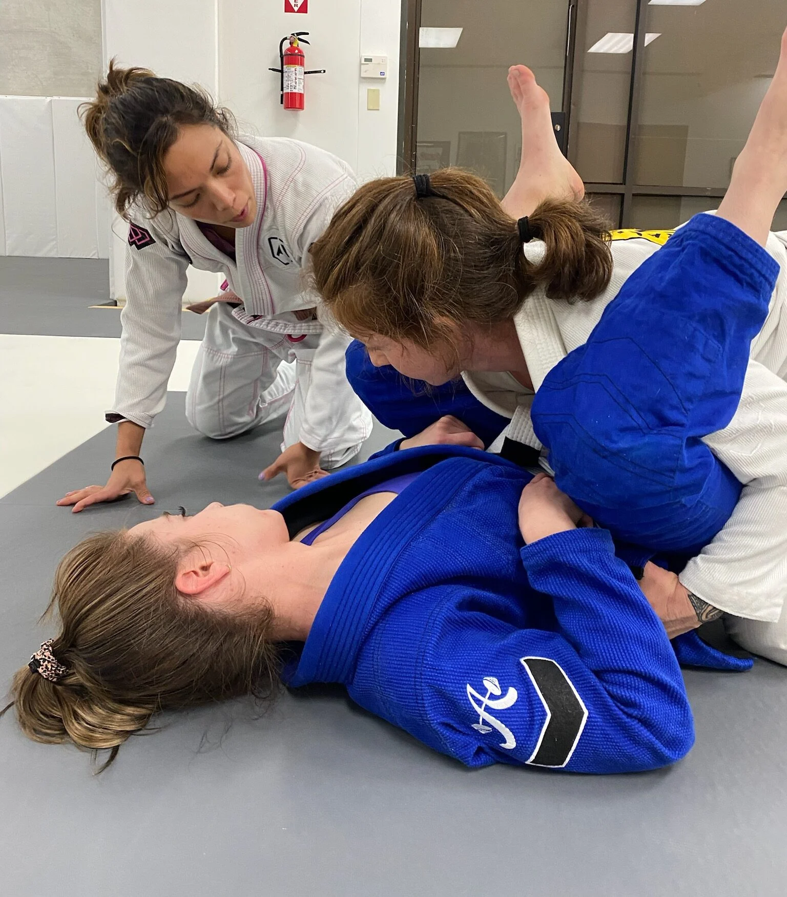 Personal trainer Jackie Tey coaching BJJ