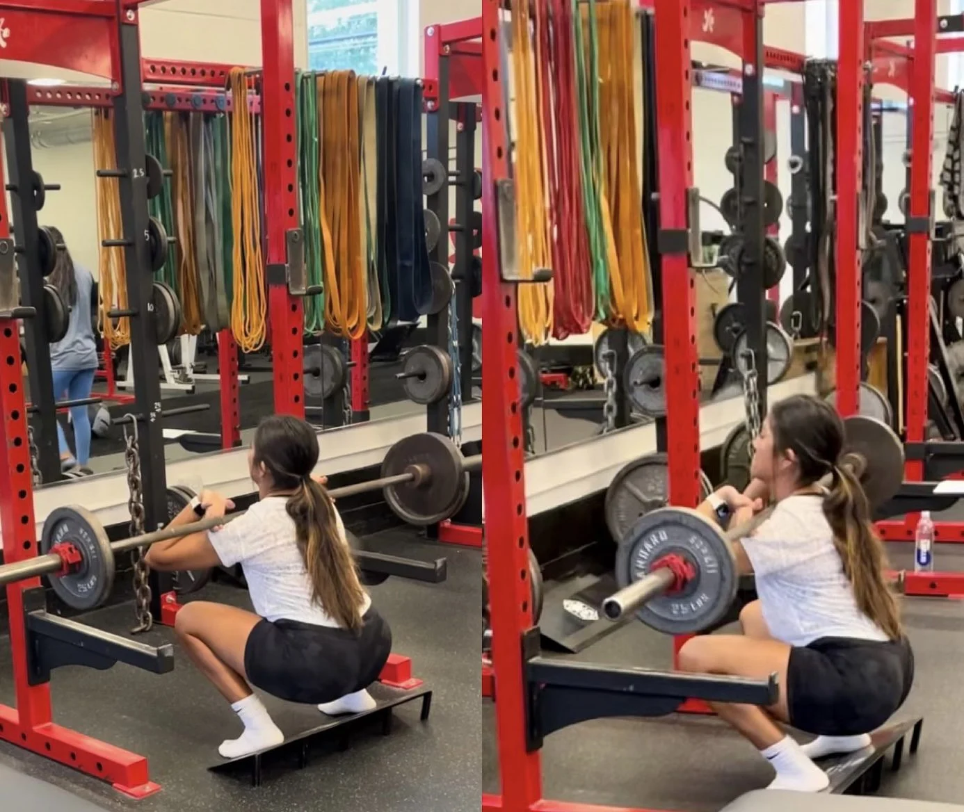 Sports performance highlight performing a front squat