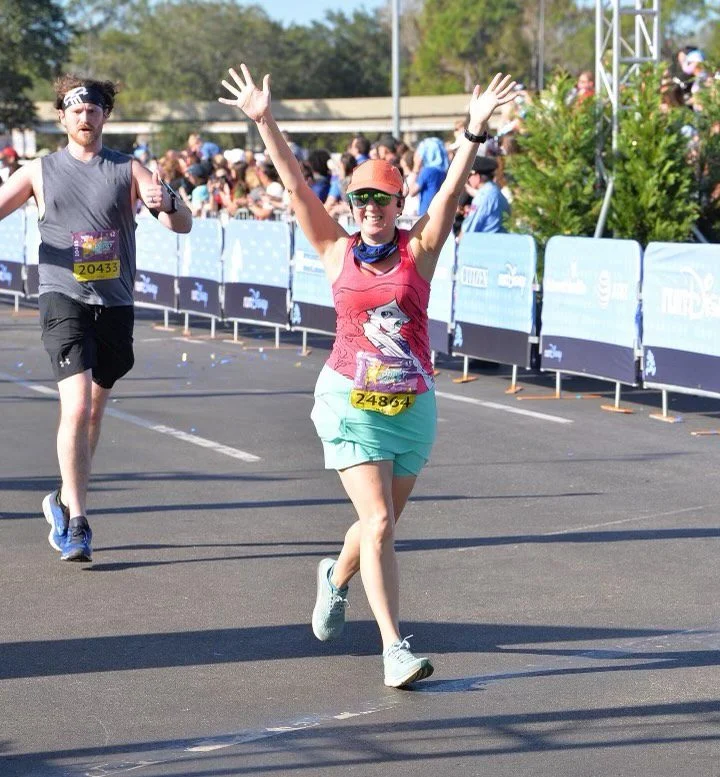 client highlight finishing a race