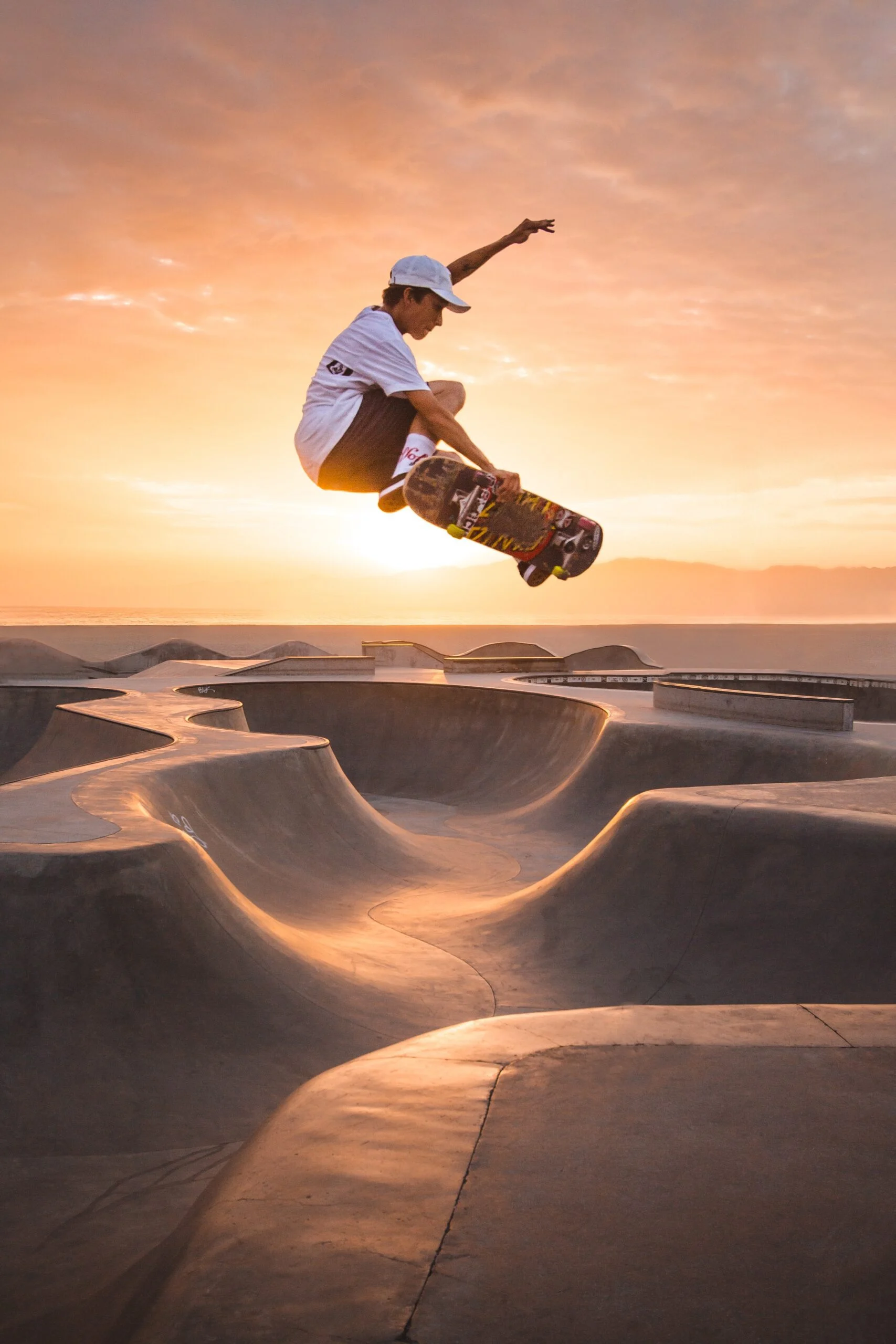 a man skateboarding
