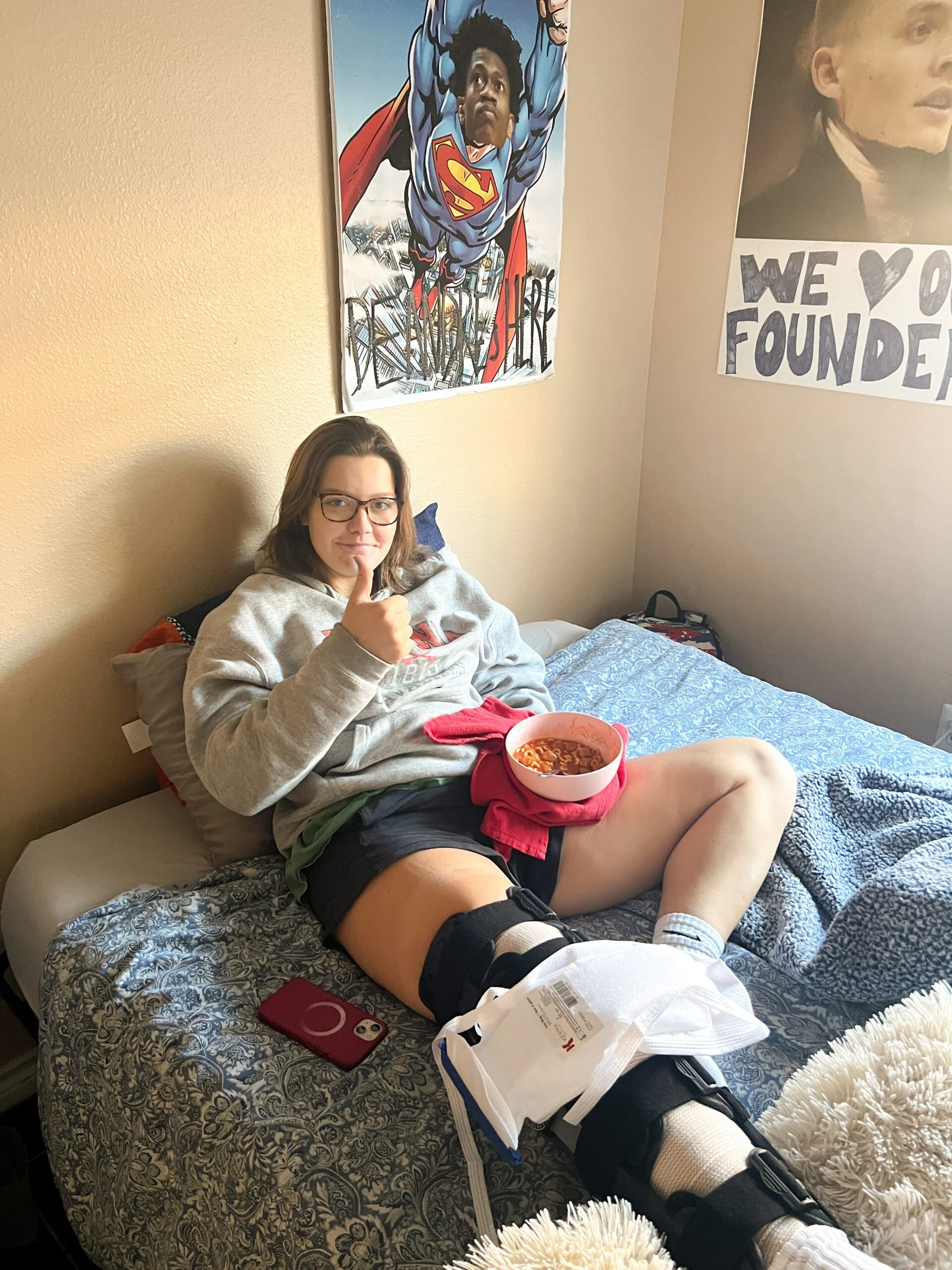 Bailee recovering from surgery