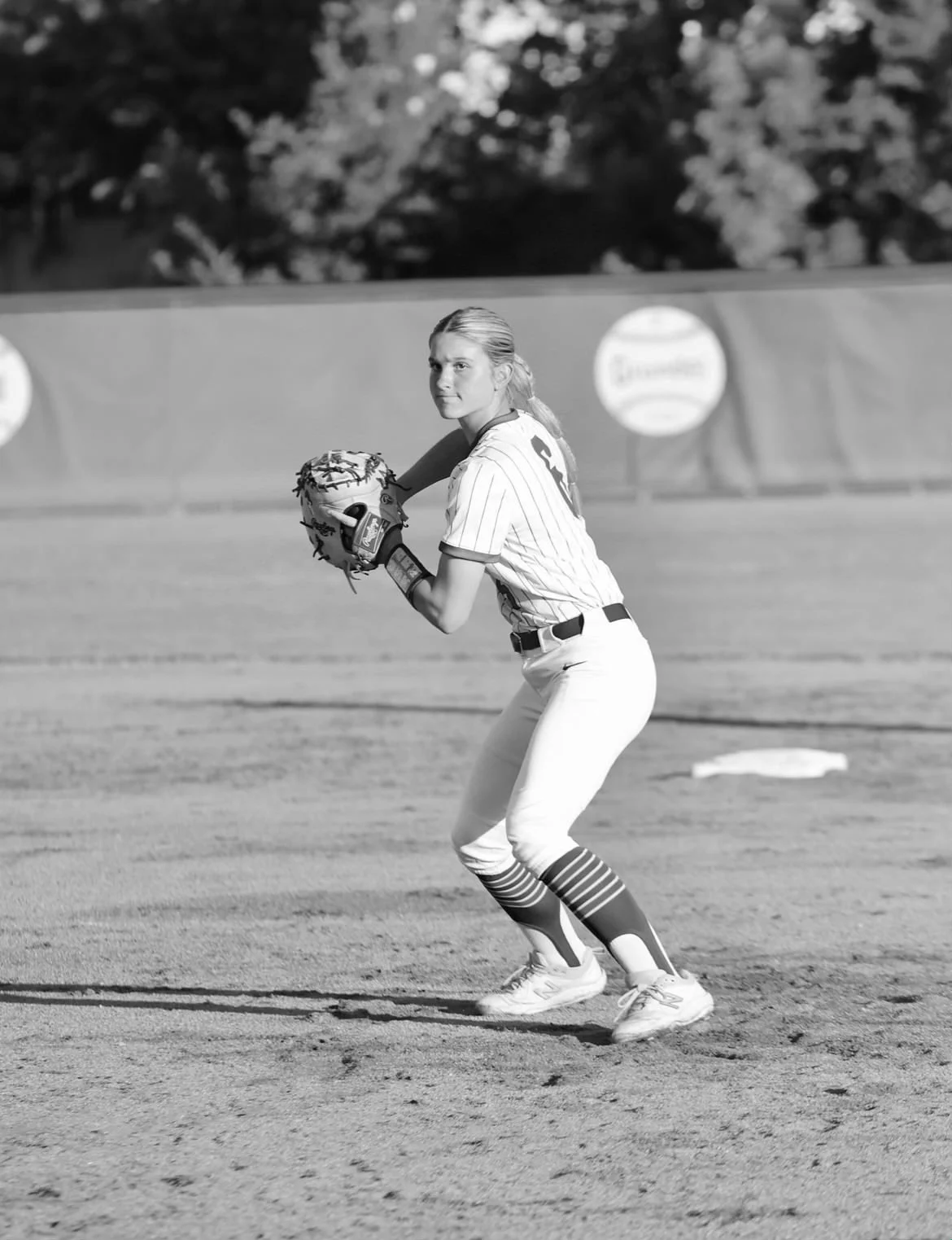 Sports Performance client playing softball