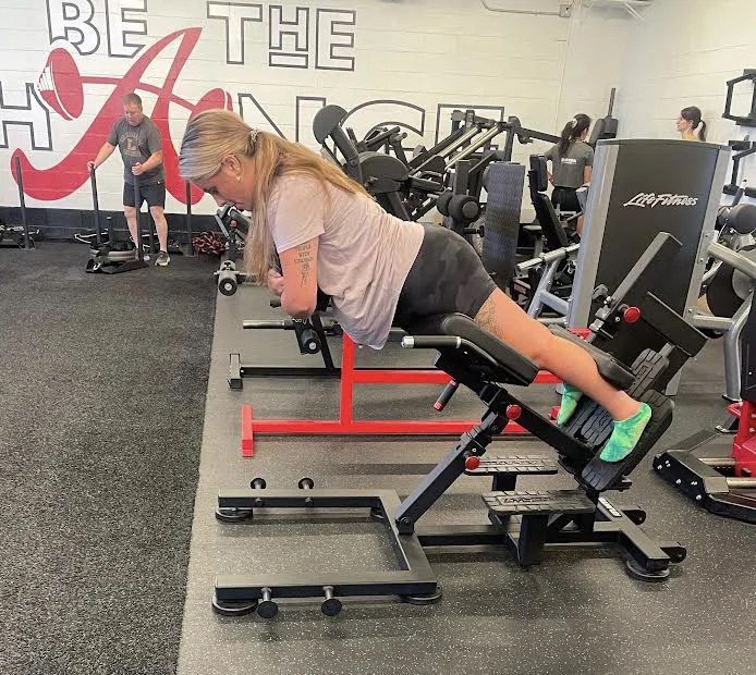 Sports Performance client doing a back extension