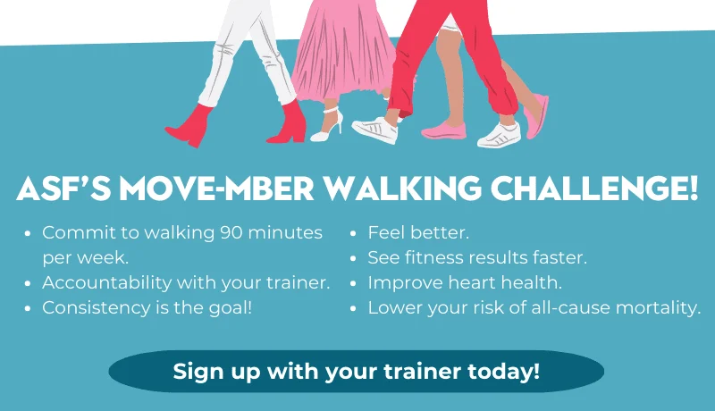Move-ember graphic featuring a blue background and people walking