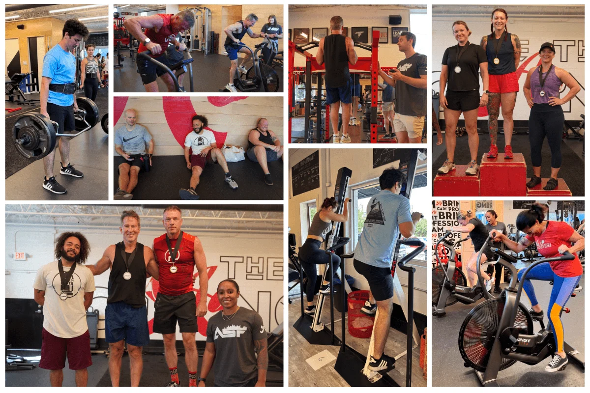 Collage of Simply Fit Games participants