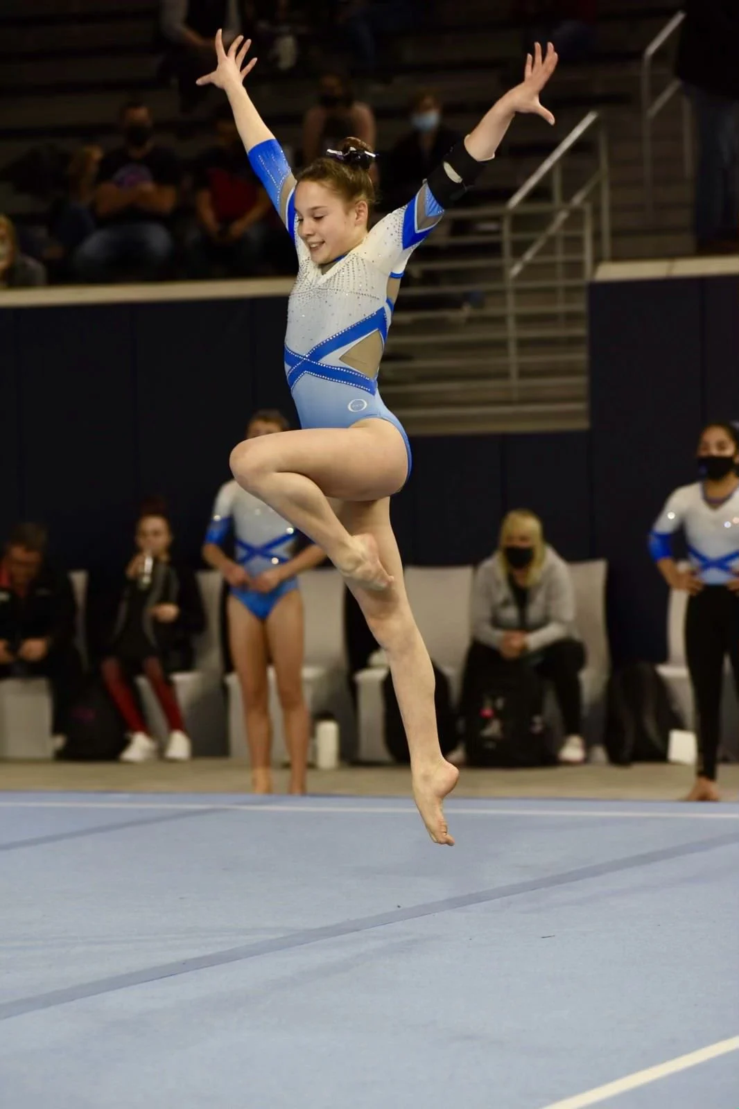 Hannah doing a gymnastics floor routine