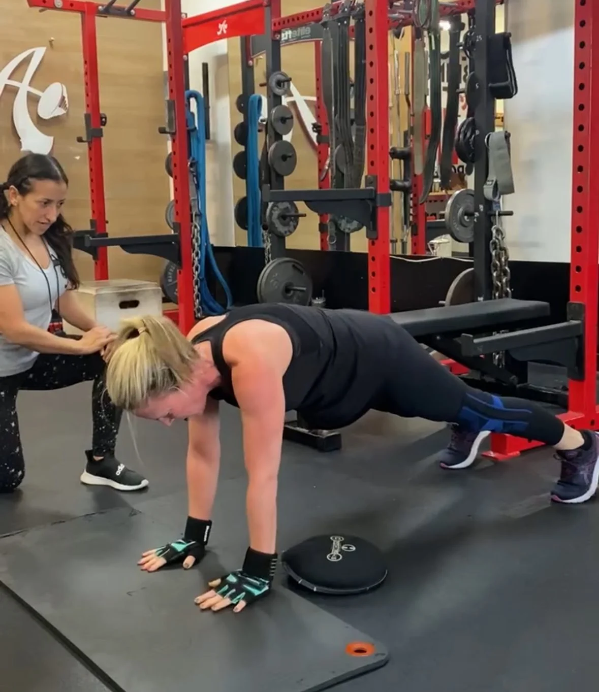 Client Highlight doing a plank