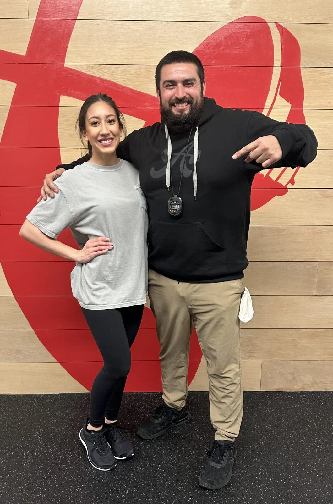 client highlight and her trainer