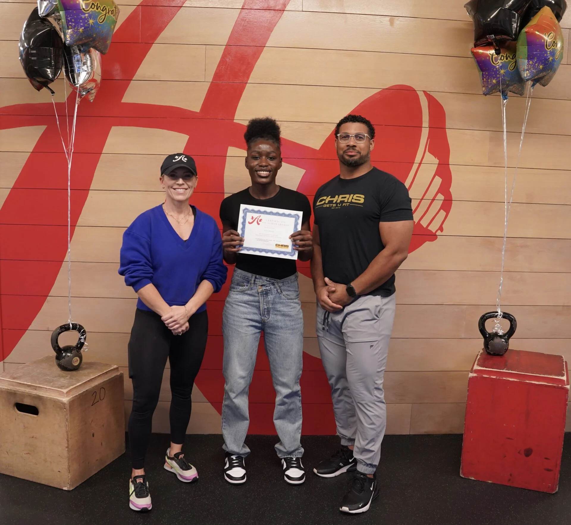 Krista and Chris with a recipient