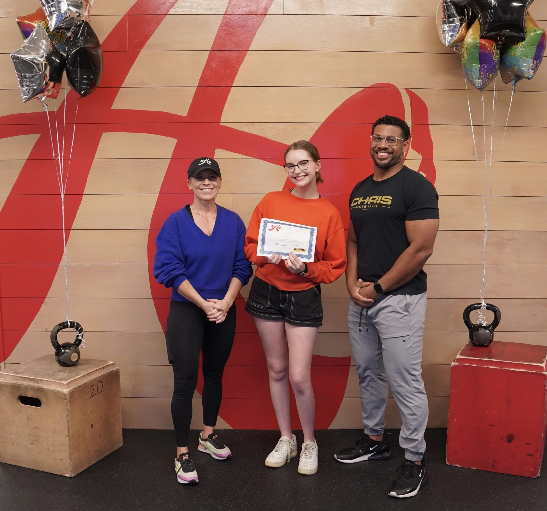 Krista and Chris with a recipient