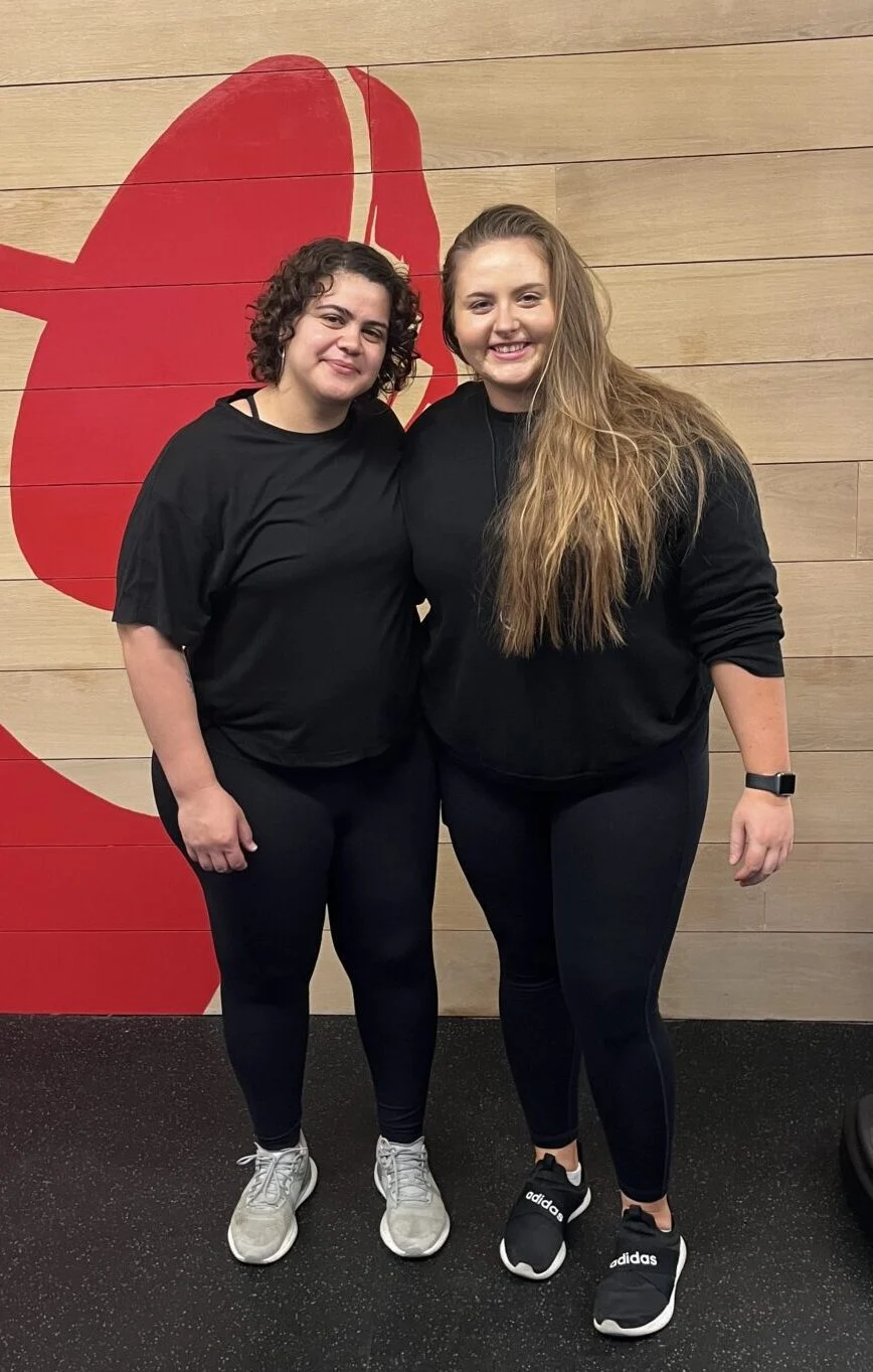 Client highlight Celia with her trainer