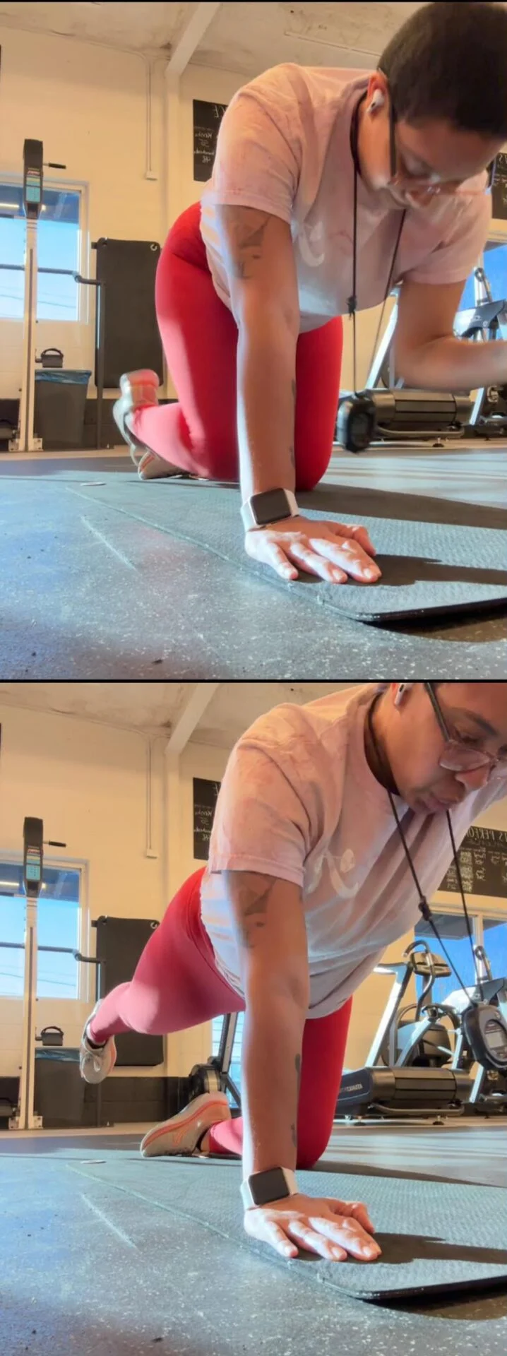 Personal trainer Kimi Adeigbe exercising during her pregnancy