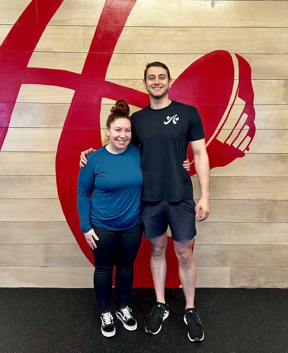 Client highlight Andrea and her trainer, Matt