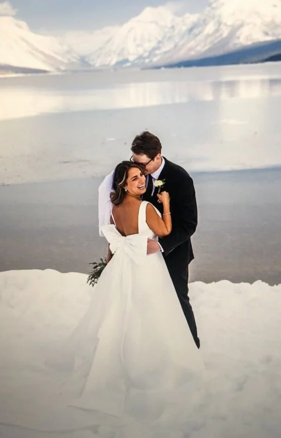 A bride and groom