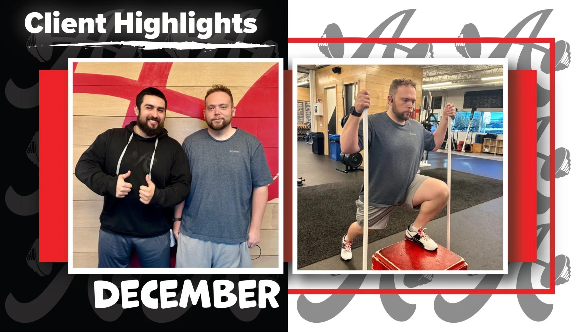 Client highlight Timothy Bollman and his trainer Brendan Morr