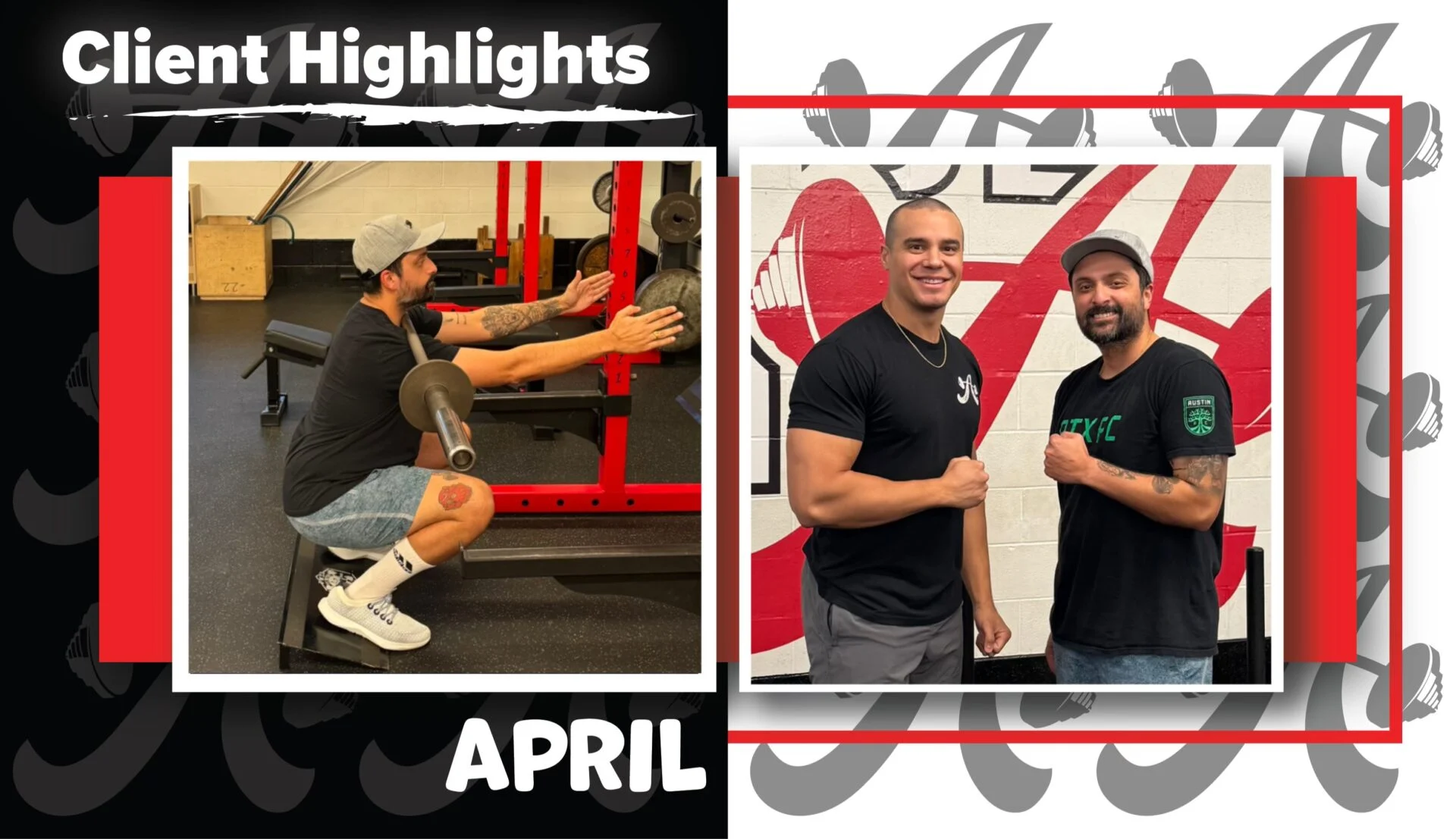 Client highlight Guhan and his trainer, Eric