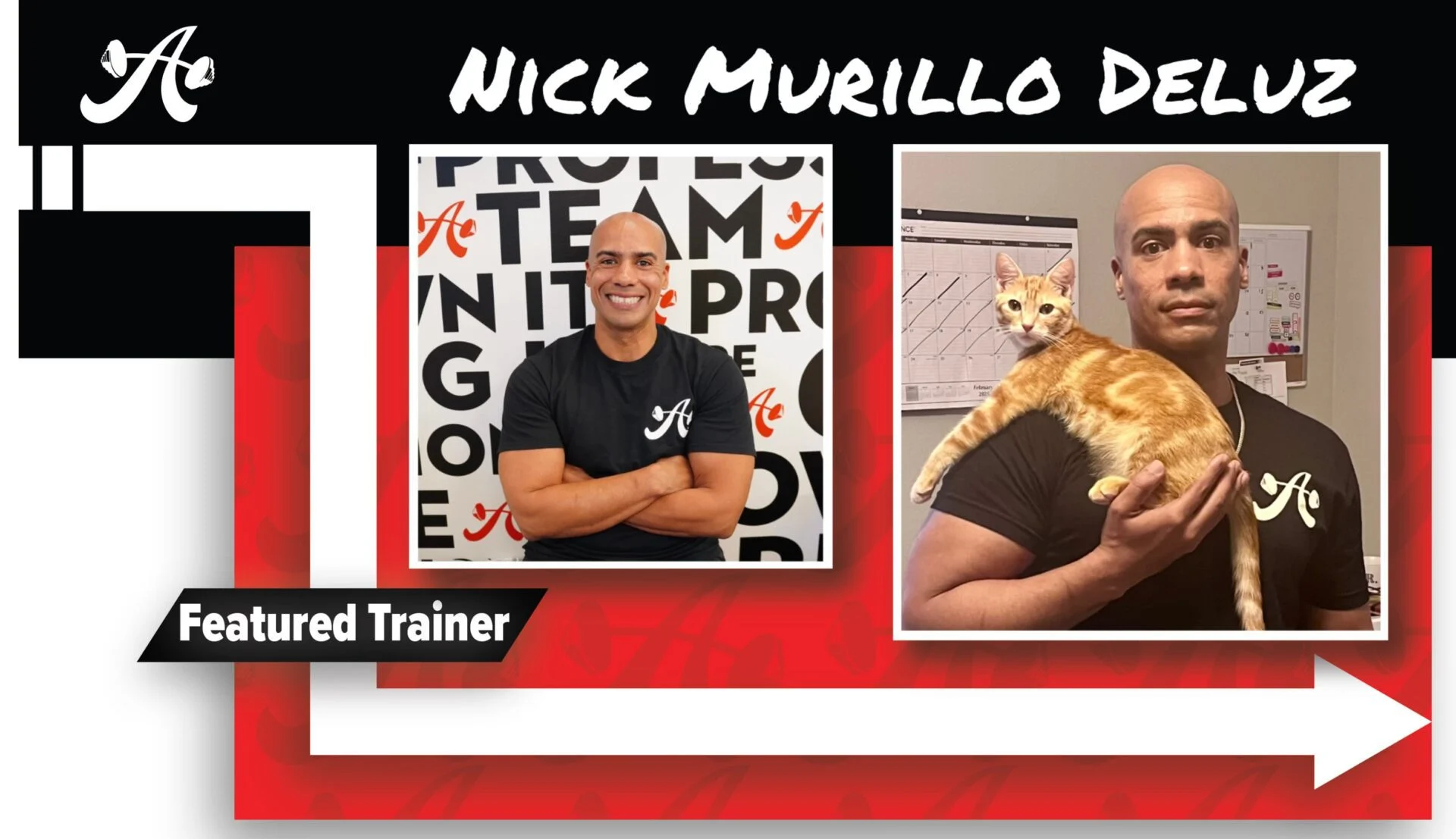 Featured trainer Nick Deluz and his cat