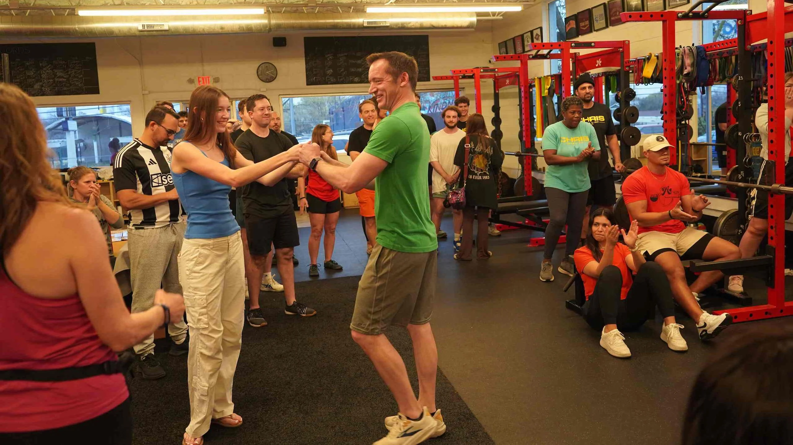 Lifters celebrating